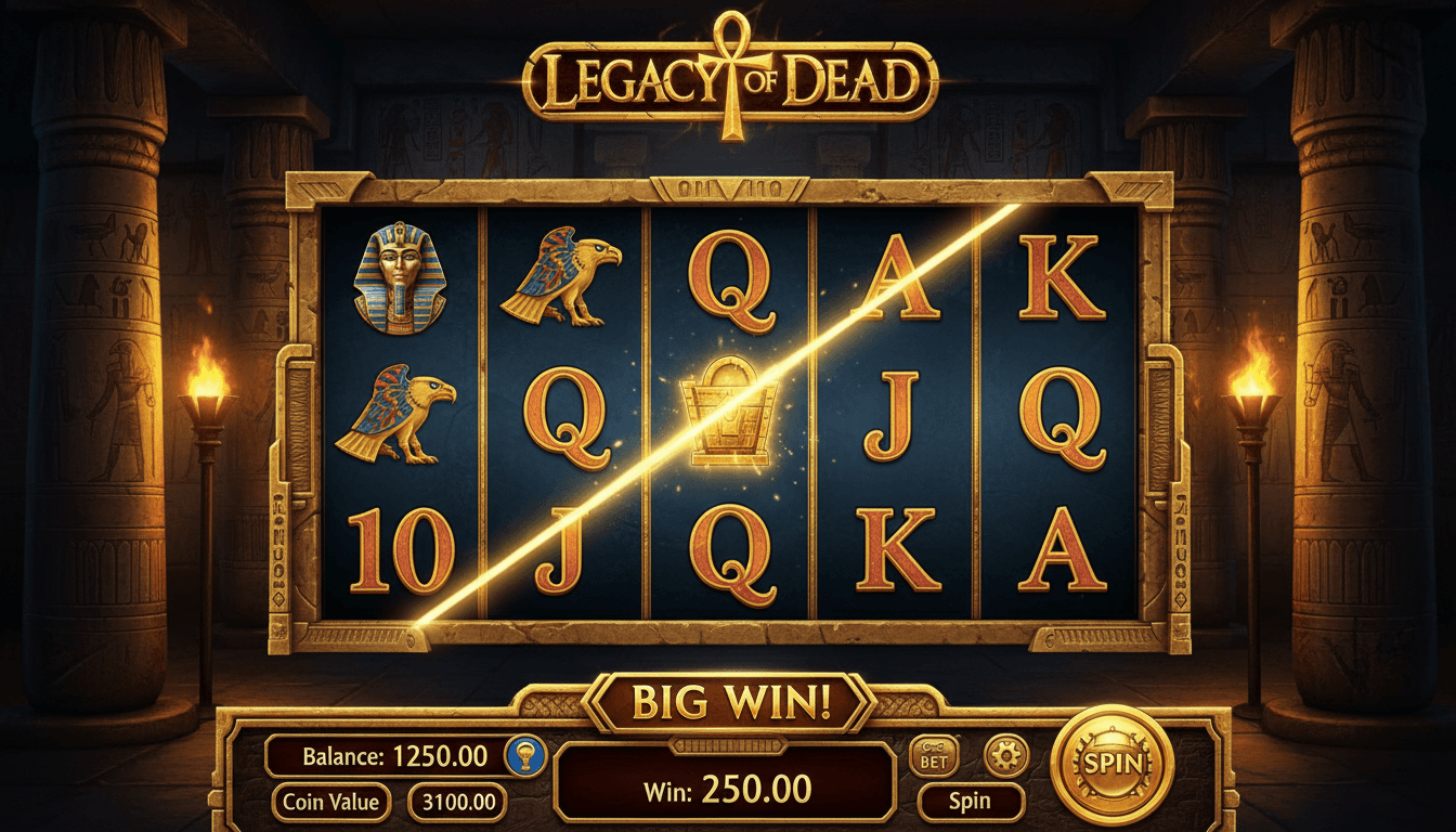 Legacy of Dead slot big win screenshot
